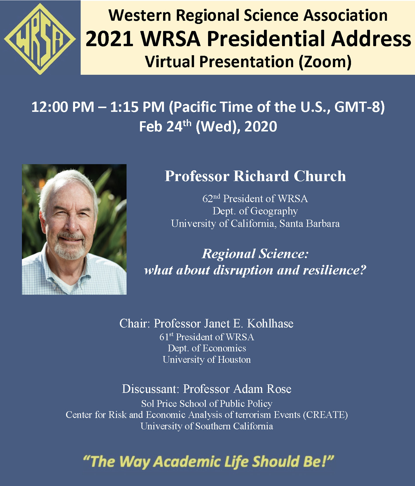 WRSA Presidential Address